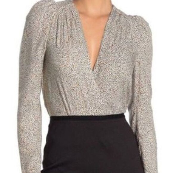 AFRM‎ Womens Leopard Print Bodysuit M Rayon & Polyester Blend - Picture 1 of 10